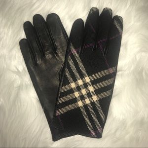Burberry Leather Check/Plaid Glove